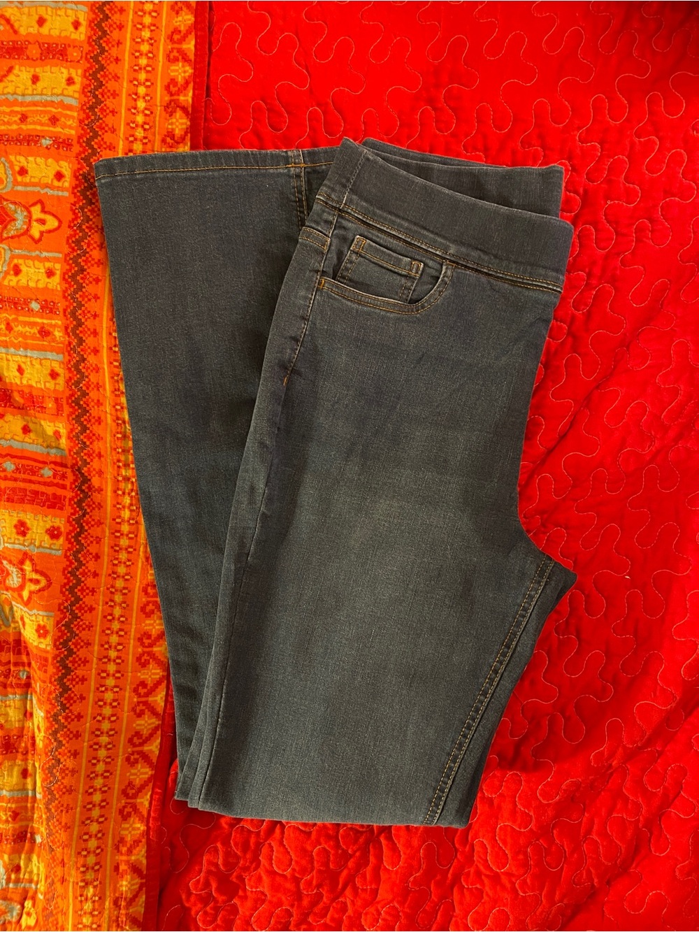 Style & Co. Sz. 12L, Pull-on Flare Dark Wash Womens Jeans - Stretch Denim